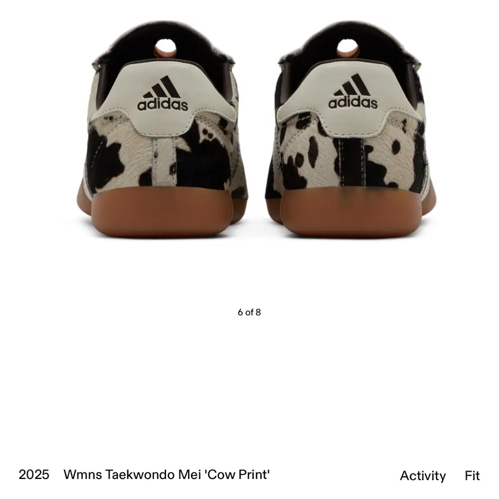 adidas Women's Taekwondo Mei Cow Print Athletic Shoes - Picture 7 of 7